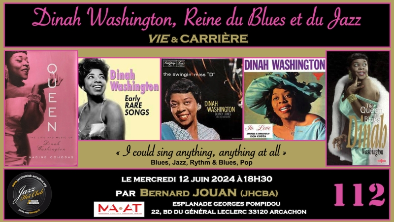 DINAH WASHINGTON PAR BERNARD JOUAN AU HOT CLUB DU BASSIN D'ARCACHON